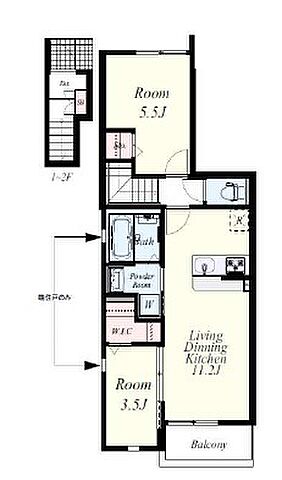 ホームズ でお部屋探し ウィリング ブリス A棟 2階 6 2ldk 賃料7万円 48 37 賃貸アパート住宅情報 物件番号 取扱い不動産会社 大東建託リーシング 株式会社 久留米店