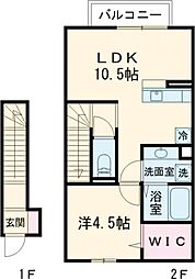 メゾン・ド・グロウ23 1LDKの間取図画像