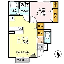 未来樹 1LDKの間取図画像