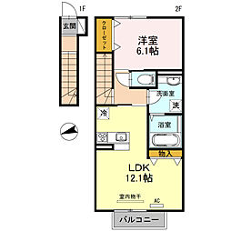 フォルティス 1LDKの間取図画像