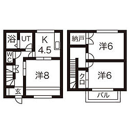 オリザI 1階3Kの間取り