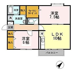 間取図画像 2LDK
