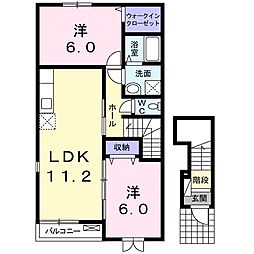 パークサイドアヴェニュー 2LDKの間取図画像
