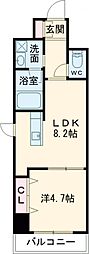グランドシャルドン 1LDKの間取図画像
