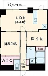 APARTMENTSCODEISAHAYA 2LDKの間取図画像