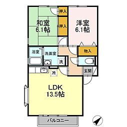 ステーション21 2LDKの間取図画像
