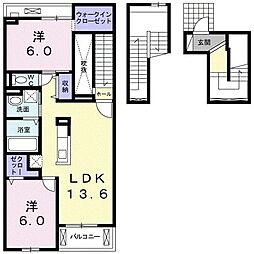 ハッピースマイル2 2LDKの間取図画像