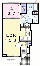プリムローズガーデン 1LDKの間取図画像