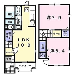 カーサ・セレッソ 2LDKの間取図画像