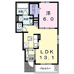 ノバ・レジデンスA 1LDKの間取図画像