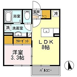 アルシオネ 1LDKの間取図画像