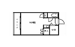 ベルシャンテ 5階1Kの間取り