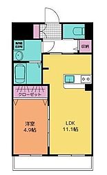 アーサー金池 1LDKの間取図画像