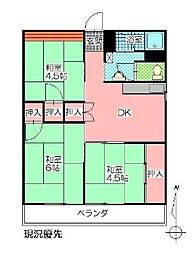 グランメゾン 3階3DKの間取り