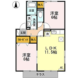 間取図画像 2LDK