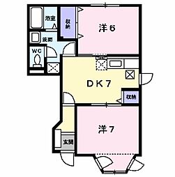 ハピネス・C 2DKの間取図画像