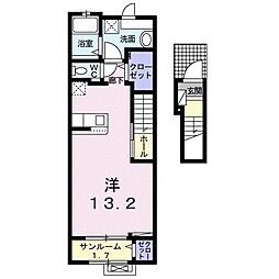 ツリーヒルズ ワンルームの間取図画像