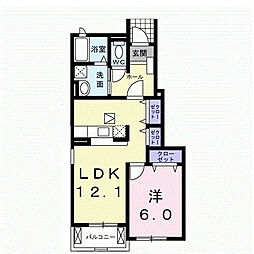 ブリーゼA 1LDKの間取図画像