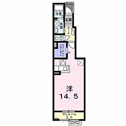 ラ・カサ・ペルゴラ ワンルームの間取図画像
