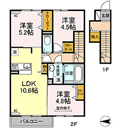 グランドソレイユ2 3LDKの間取図画像