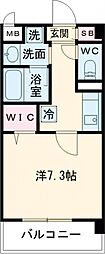 JR片町線(学研都市線) 鴻池新田駅 徒歩15分の賃貸マンション 1階1Kの間取り
