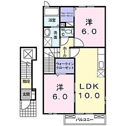 ガーデンハウスS・K 2LDKの間取図画像