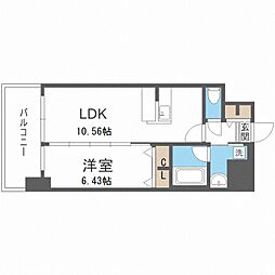 La Douceur天満 8階1LDKの間取り