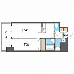 La Douceur天満 9階1LDKの間取り
