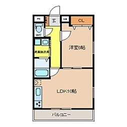 S・コート一条 1LDKの間取図画像