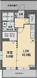 オネスト大和 301 3階1LDKの間取り