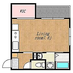 ＢＡＳＥ　1ｓｔ 1階ワンルームの間取り