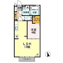 ＳＫモナリエ 2階1LDKの間取り