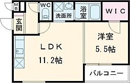 ソレイユ百舌鳥3番館 1LDKの間取図画像