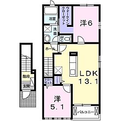 ポラリスアイ 2LDKの間取図画像