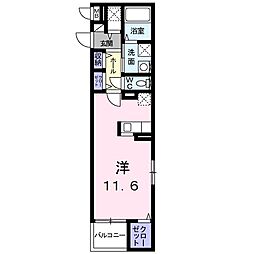 ラフレシール ワンルームの間取図画像