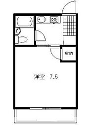 みや城ハイツ 1Kの間取図画像