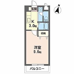 エストゥディオKATO 1Kの間取図画像