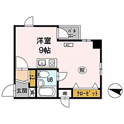 エミネンス北町 ワンルームの間取図画像