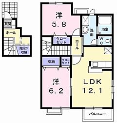 アレグレッチェA 2LDKの間取図画像