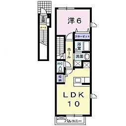 ボカージュD 1LDKの間取図画像