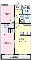 ポマル 2LDKの間取図画像