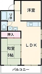 メゾンワタナベ 2LDKの間取図画像