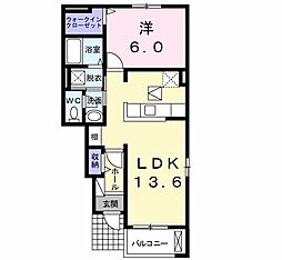 スズキA 1LDKの間取図画像