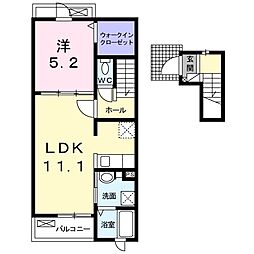 モンレーヴE1 1LDKの間取図画像