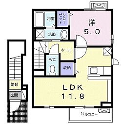 ブリサベルデ 1LDKの間取図画像