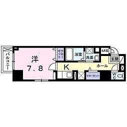 ＡＺｒｅｓｉｄｅｎｃｅ草津本陣 8階1Kの間取り