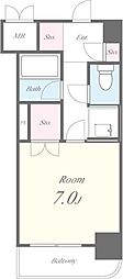 ライズィング・サン 2階1Kの間取り