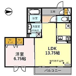 MONOLITH 1LDKの間取図画像