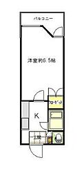 藤野コーポ 1Kの間取図画像