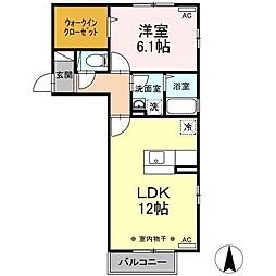 グランシャリオC 1LDKの間取図画像